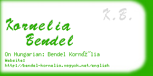 kornelia bendel business card